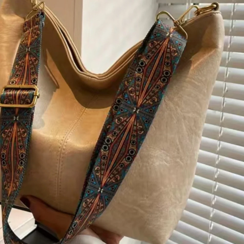 NEW-Zen Bohemian Milano Toffee Vegan Crossbody Bag- Boho Chic Decorative Strap - Picture 3 of 16
